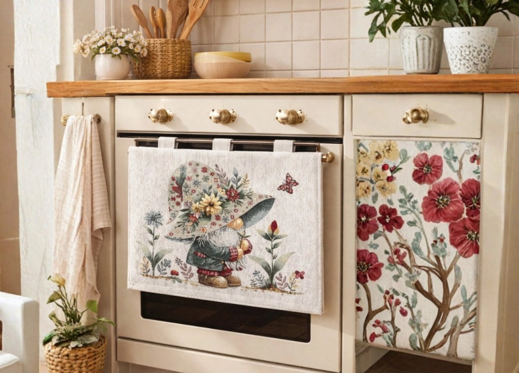 Copriforno Cucina Universale Cinigliato Decorazione Forno Elfo Primavera