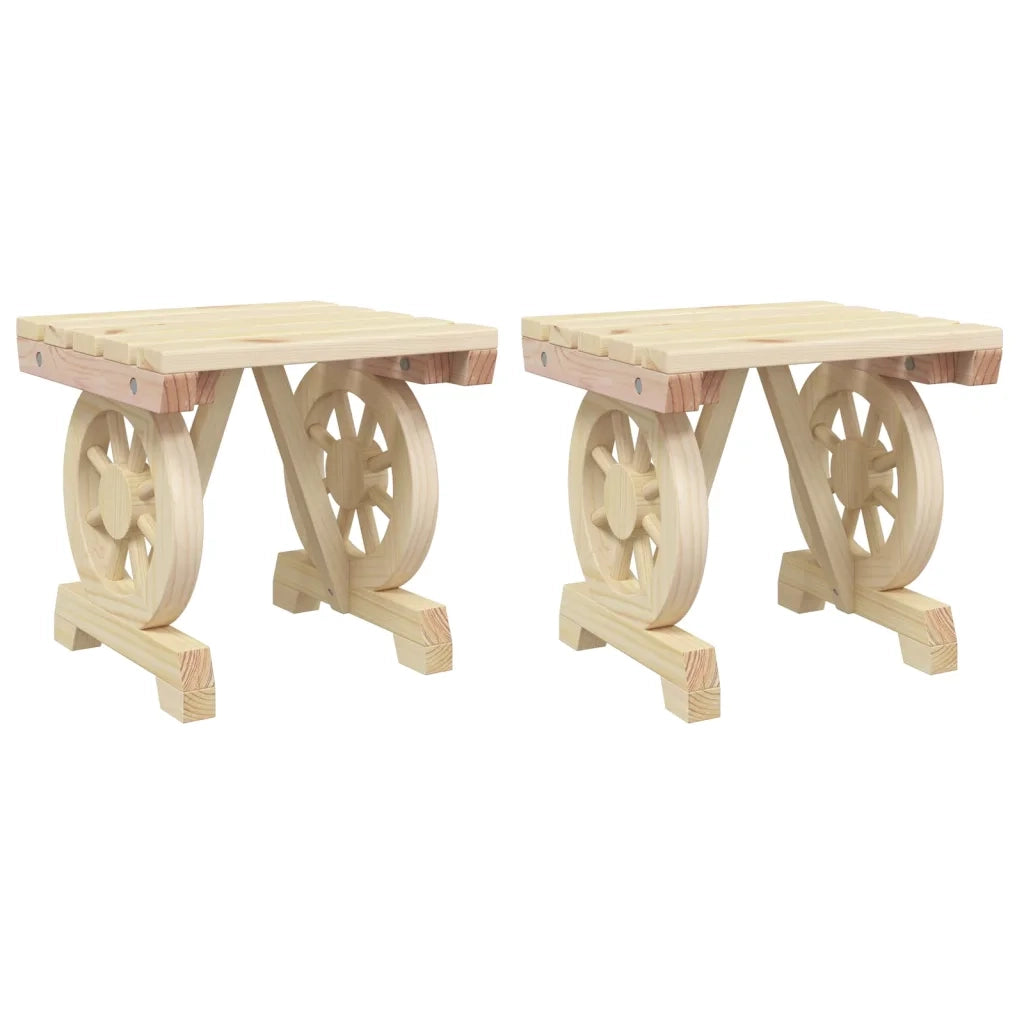 Poggiapiedi da Giardino 2 pz in Legno Massello di Abetecod mxl 91411
