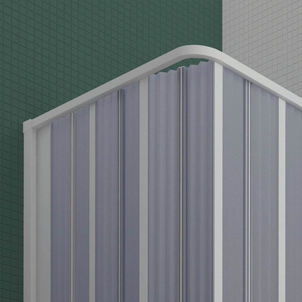 Box Doccia in PVC 100x100CM H185 a soffietto con Apertura Laterale colore Bianco mod. Flex
