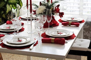 Pacco di 12 serviette in cotone 100% oversized da 50 CM x 50 CM (20 IN x 20 IN), Rosso - Tela pesante per uso quotidiano con finiture angolari, Rosso