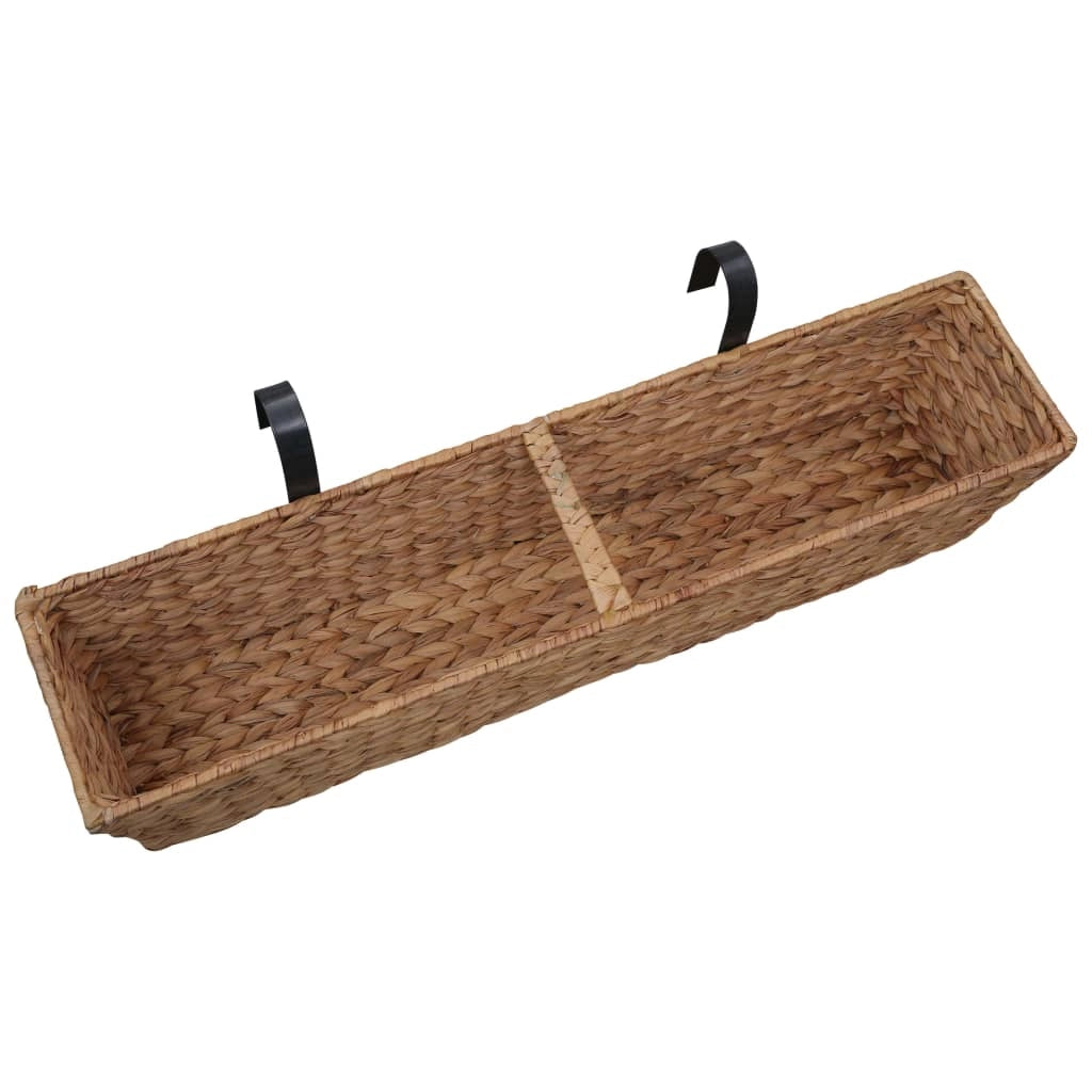Set di 2 fioriere in giacinto d'acqua 39 cm marrone 02_0000881