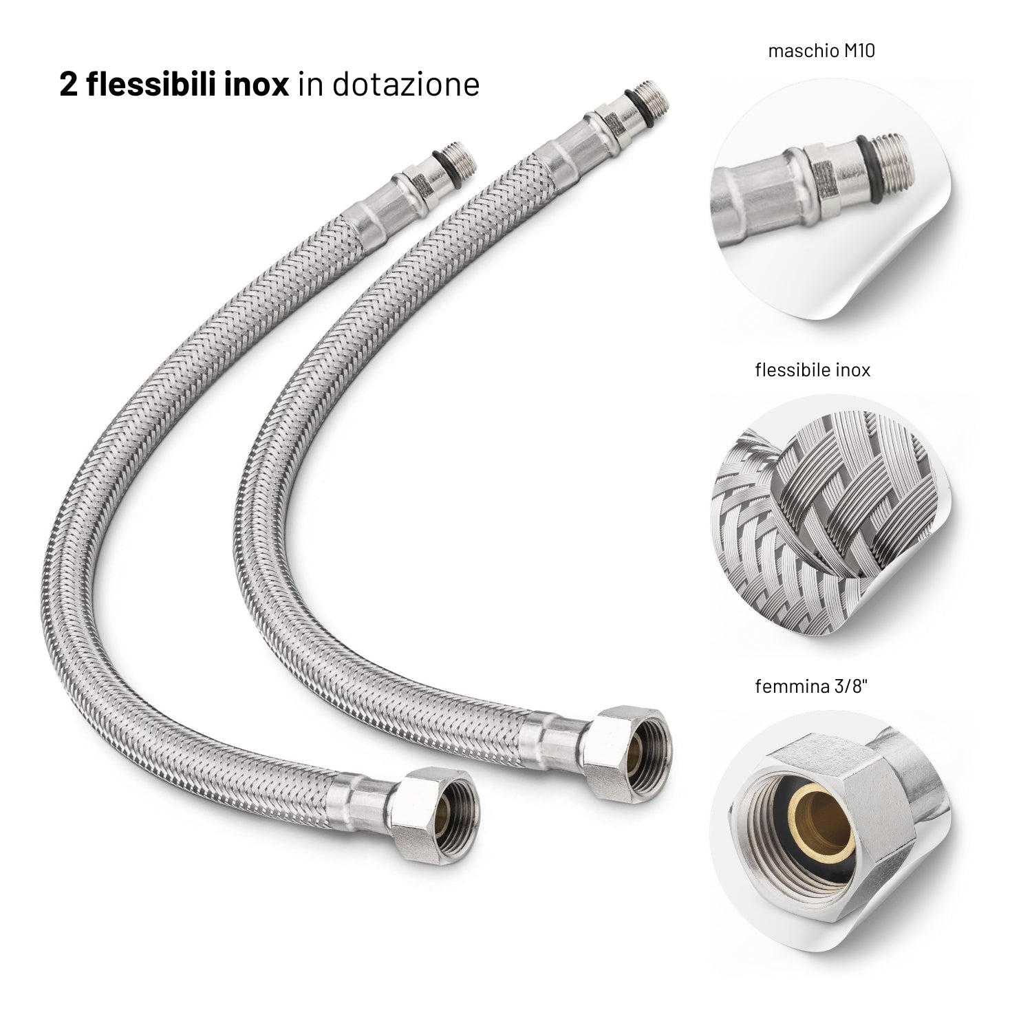 Miscelatore per lavabo jazz con leva in metallo e sistema quickinstall integrato *** finitura- nickel spazzolato, con...