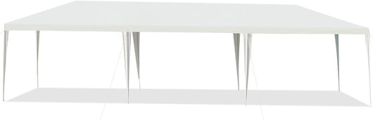 Tendone per Feste 3 x 9 M, Gazebo da Giardino con Struttura in Metallo, Impermeabile e Protezione UV, per Feste, Barbecue, Giardino e Spiaggia, Bianco