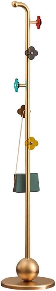 Appendiabiti in Metallo, Moderno Appendiabiti Indipendente con 5 Ganci in Acrilico, portacappelli, per Ingresso, Camera da Letto, Soggiorno, Ufficio (C)