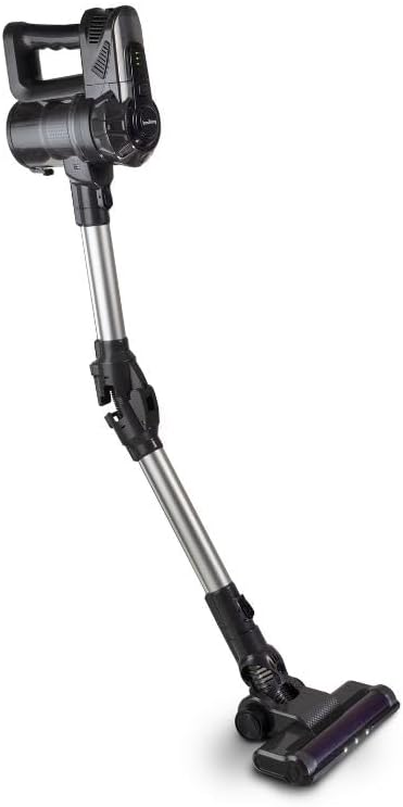 Innoliving INN-662 Aspirapolvere Senza Filo e Sacco, 10Kpa, 2200mAh, 0.5L, 50 Min, LED, Tubo Flessibile in Metallo, Grigio