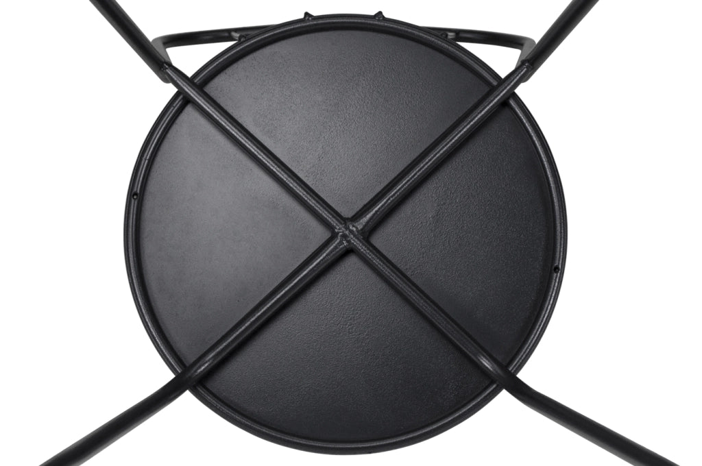 Sedia industriale in metallo nero, sedia da esterno impilabile (2 pz) - Molly - SD10MOM