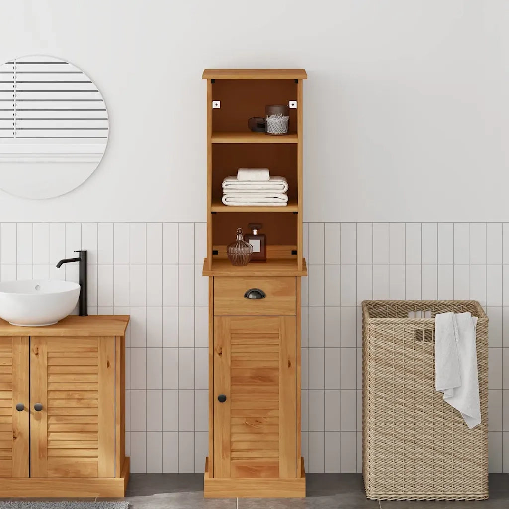 Set di mobili per il bagno VIGO 2 pcs Marrone e Marrone Miele 3328535