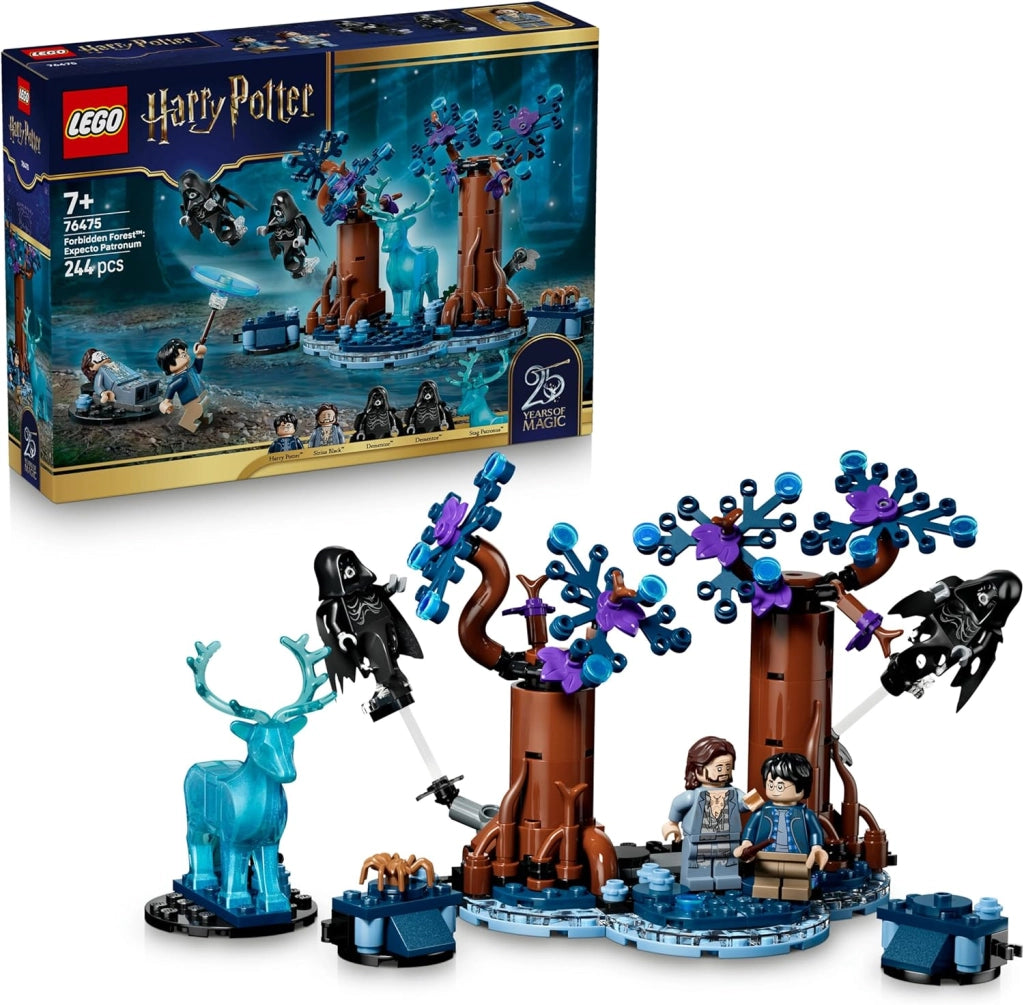 LEGO Harry Potter Foresta Proibita: Expecto Patronum Giocattolo - Modello con 2 Dissennatori, un Cervo e 2 Minifigure, t