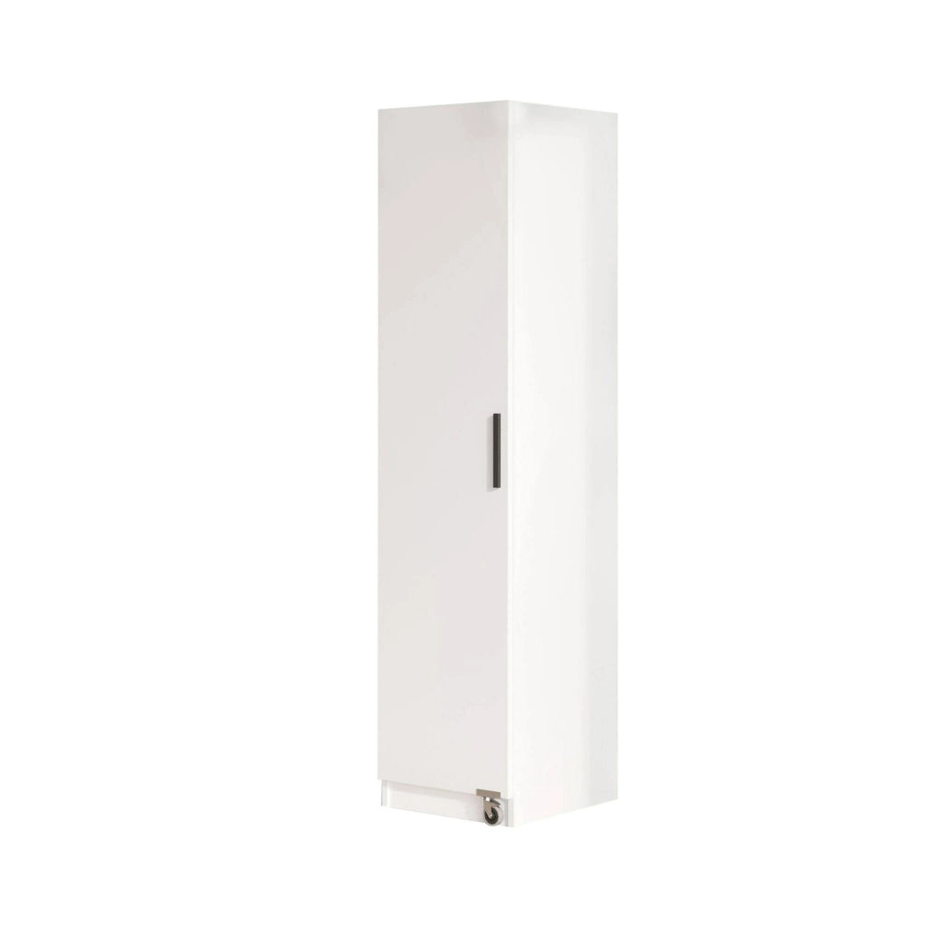 Gaemi, Armadio Multiuso 1 Anta Appendiabiti, 42x176h cm Bianco