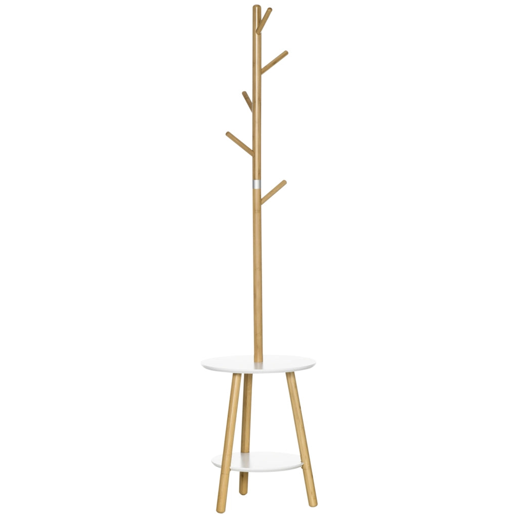 Appendiabiti con ripiani ¨C zephmum ¨C legno di bamb¨´ naturale 39.5x39.5x171 cm
