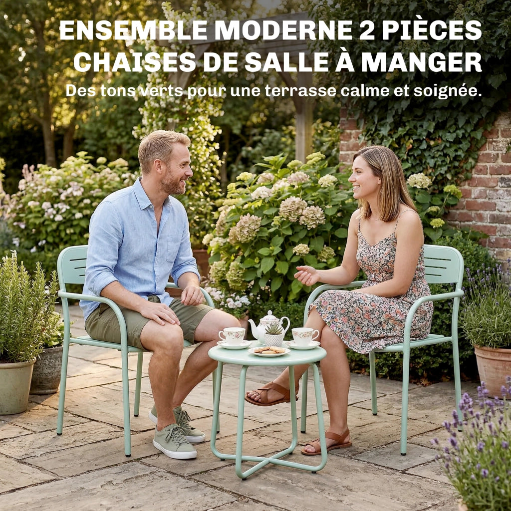 Sedia da giardino con braccioli ¨C zephmum ¨C verde 56x58x78