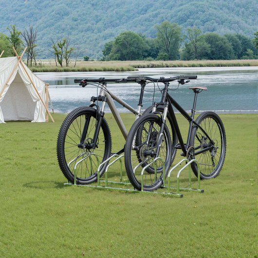 Toboli Rastrelliera per 4 biciclette Portabici in acciaio zincato per interno ed esterno Supporti