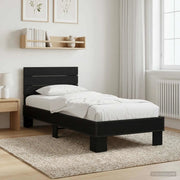 Struttura letto con testata Rovere Nero 80 x 200 cm 8009093