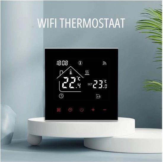 Termostato intelligente - 220V - Adatto per Tuya - Termostato intelligente - Incluso sensore di pavimento - Programmabile-Wifi - Controllo vocale - Riscaldamento elettrico del pavimento - Nero - App - Smart
