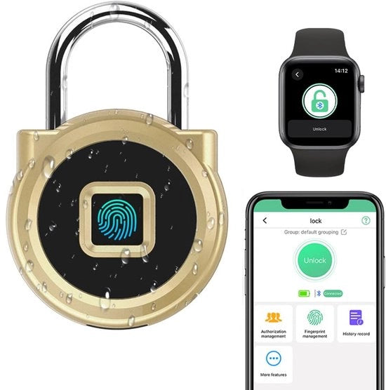 Sistema di Chiusura per Armadi Bagno o Locker Resistentente alle Intemperie con Rilevamento delle Impressioni Digitali e App Bluetooth eLinkSmart senza Chiave per Armadi Bagno o Borse da Ginnastica esterni in Pelle di Pelle