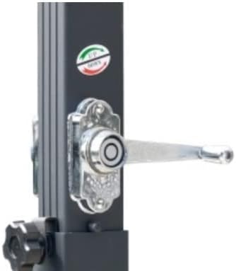 Ombrellone quadrato 3x3 mt da giardino con palo laterale e telo ecrù, apertura a manovella Tomaino 5011