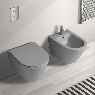 Copriwater originale serie Feeling grigio opaco chiusura soft-close