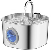 Fonteino in acciaio inossidabile: bacinella automatica per interni per gatti/cani, distributore di acqua per piccoli animali, flacone metallico con rubinetto per animali domestici, bacinella per gatti in auto