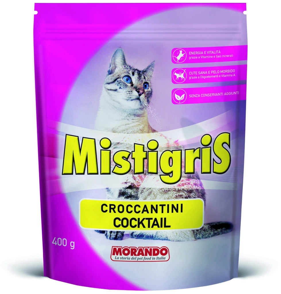 Croccantini per Gatti ''Misura Tigris'' Gusto Cocktail Gr. 400 12 Pezzi