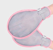 Manopole di fissaggio doppie, adatte per la protezione delle mani di pazienti con demenza, anziani e bambini autistici; manopole di fissaggio per letto (rosa).
