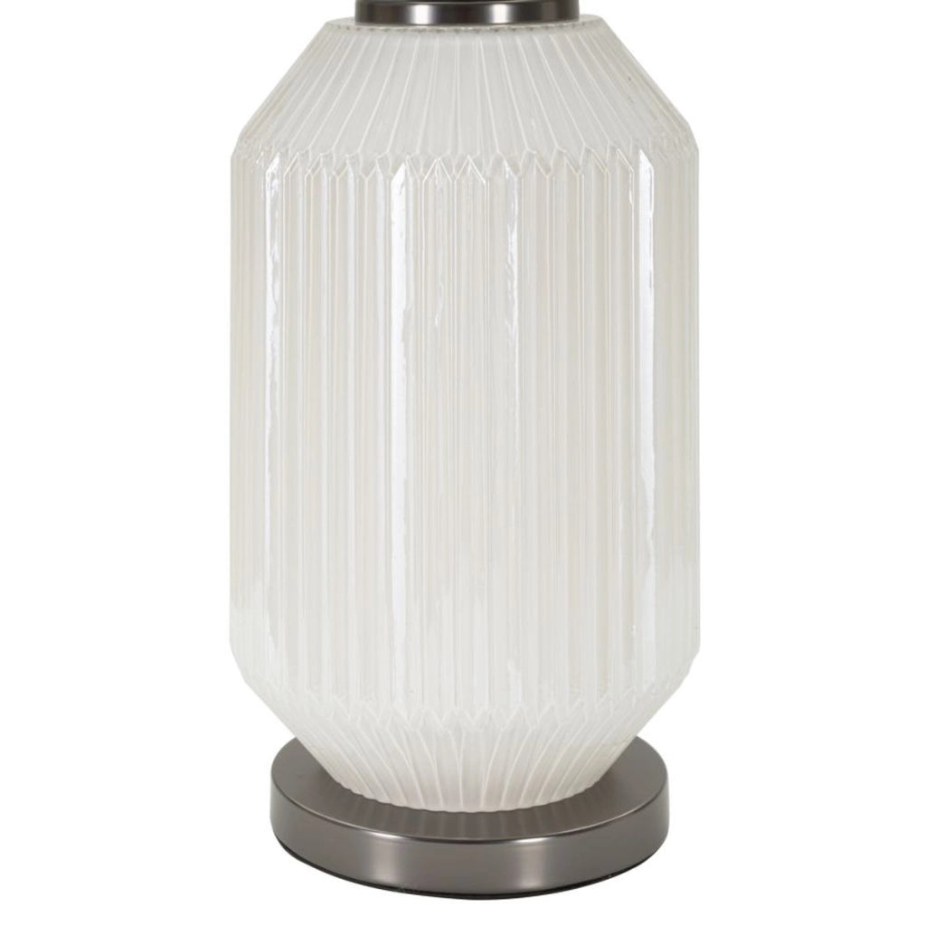 Lampada da Tavolo VKH174, Grigio, Metallo, 37,5x37,5x65 cm