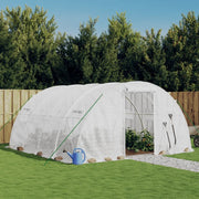 Serra con struttura in acciaio bianca 16 m² 4x4x2 m 3188072