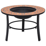 Caminetto in mosaico di terracotta 68 cm ceramica 02_0005949
