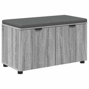 Panca per ingresso con cuscino Sonoma grigia 80 x 38 x 46 cm