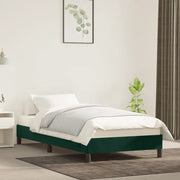 Giroletto senza Materasso Verde Scuro 100x200 cm in Velluto 346961
