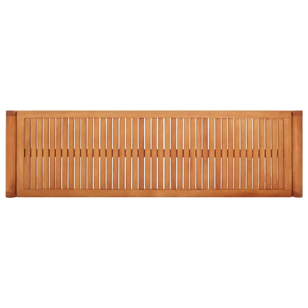 Panchina da giardino arredo esterno per patio terrazzo 3 posti 150 x 44 x 45 cm legno massello di eucalipto 02_0011312