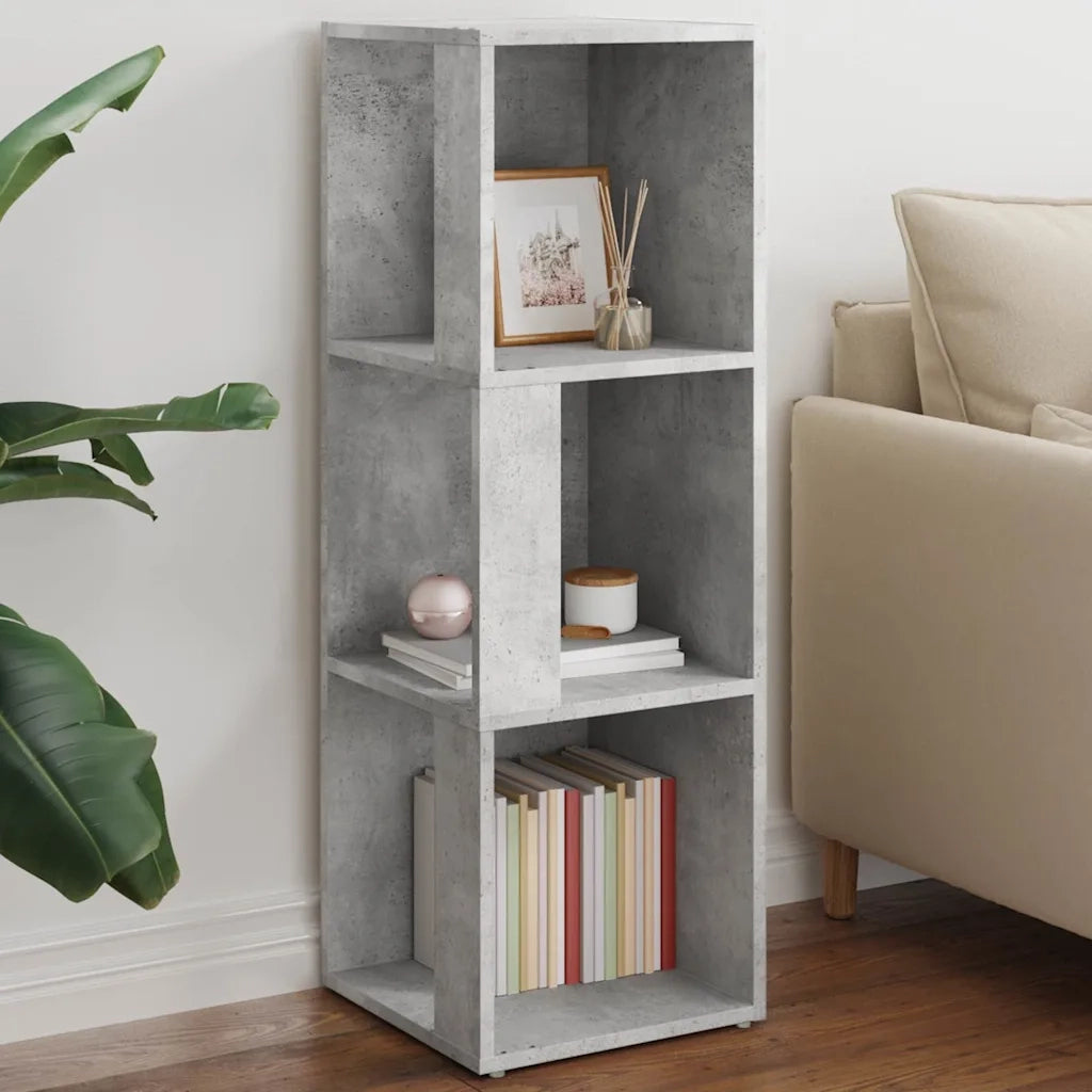 Armoire d'angle Gris béton 33x33x100 cm Bois d'ingénierie