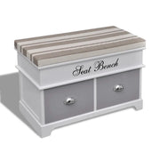 Panca da ingresso con contenitore cuscino grigio 2 cassetti bianchi 02_0021241