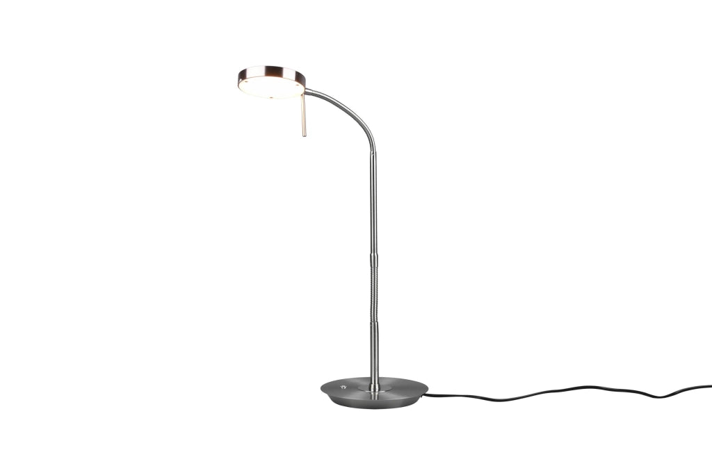 Lampada tavolo da Interno a LED in Metallo Nickel Opaco