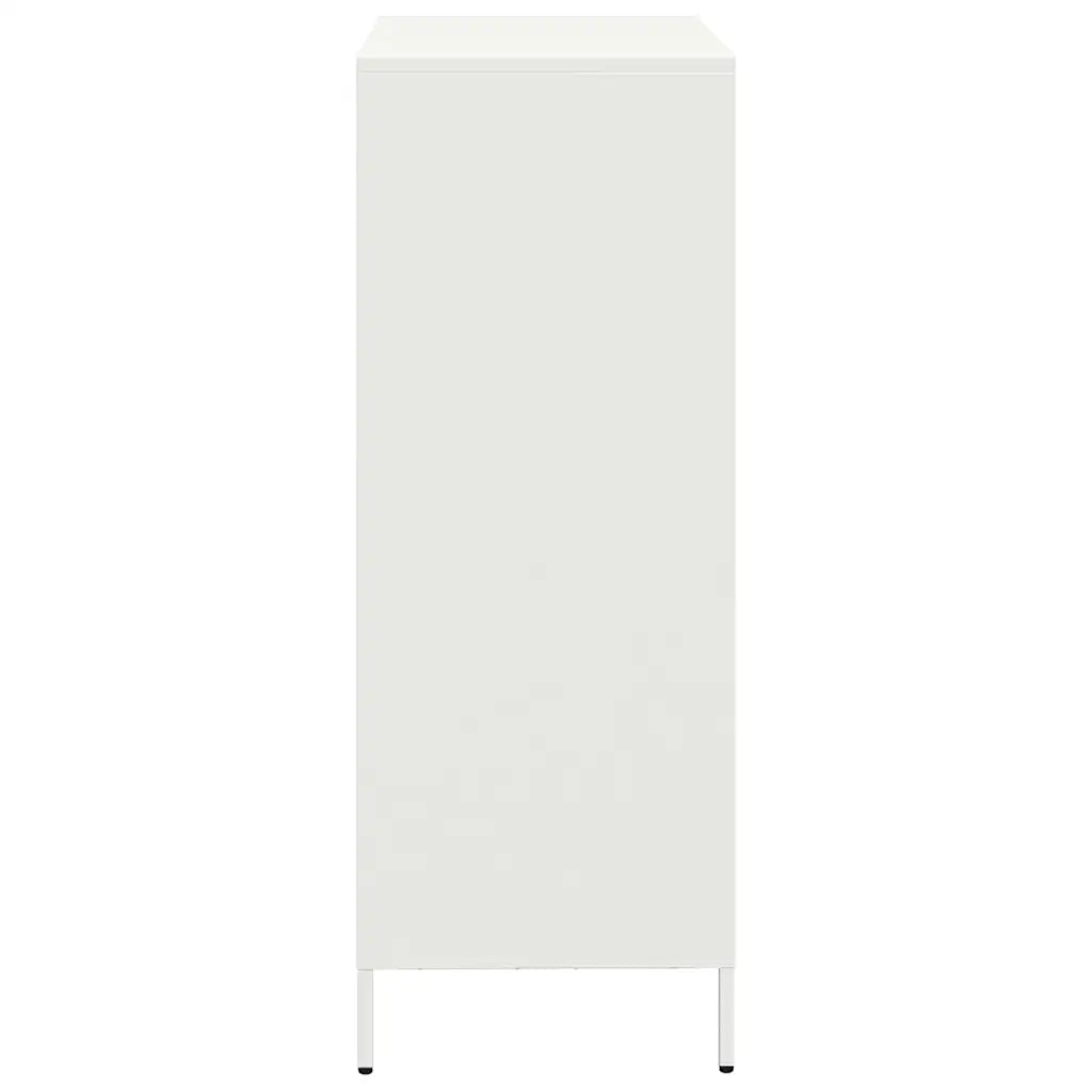Credenza Bianca 68x39x103,5 cm in Acciaio