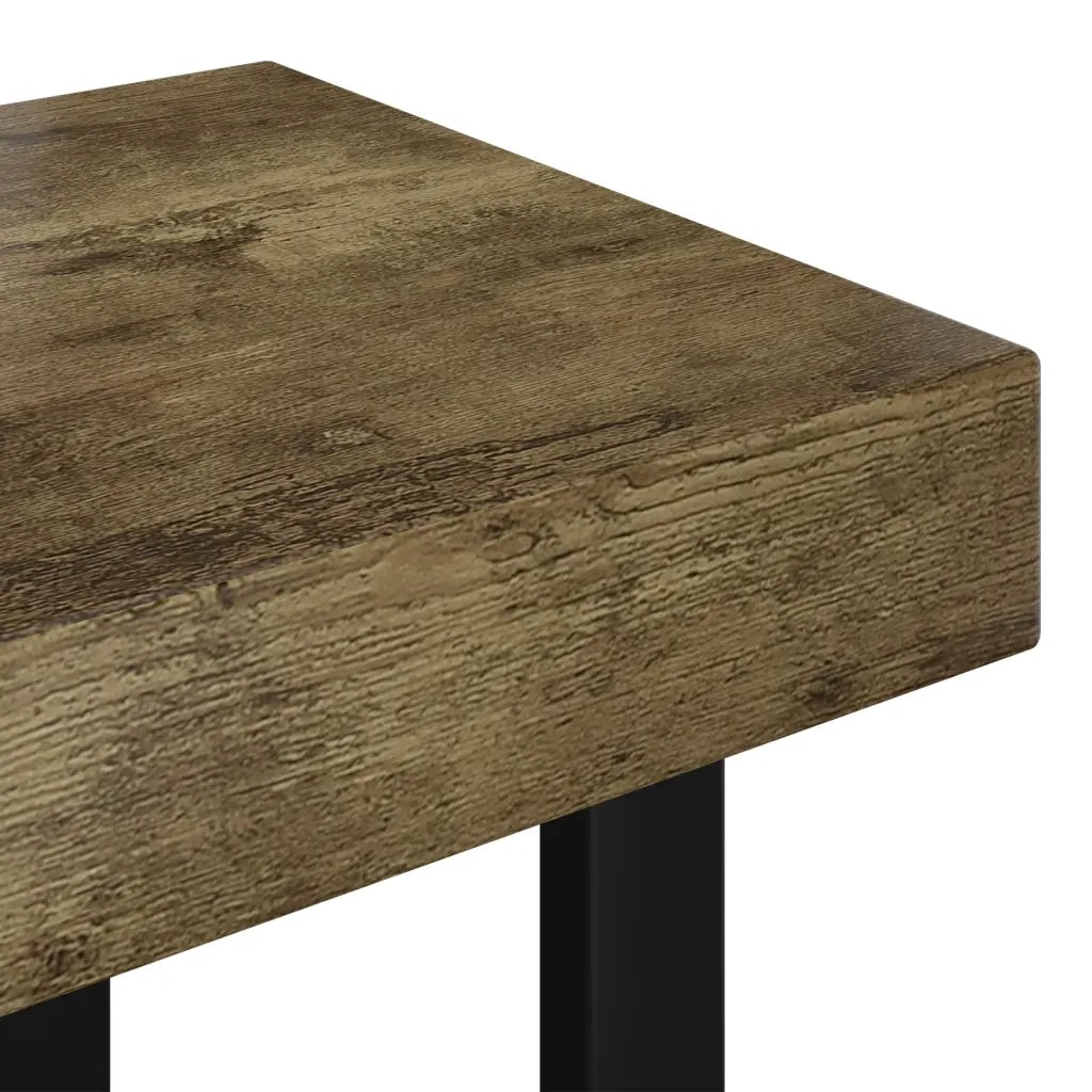 Tavolino salotto | Tavolino da caff¨¨ | Tavolino da Soggiorno Marrone Scuro e Nero 90x45x40cm in MDF e Ferro