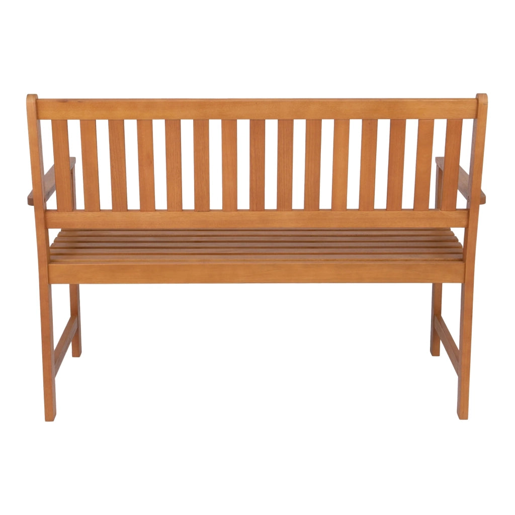 Panca da giardino per 2 persone legno di eucalipto 120 x 58 x 90 cm finitura naturale 03_0008962