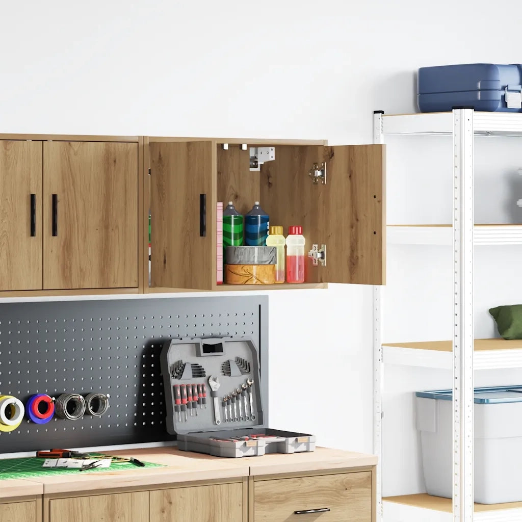 Pensile per Garage Rovere Artigianale in Legno Multistrato 860659
