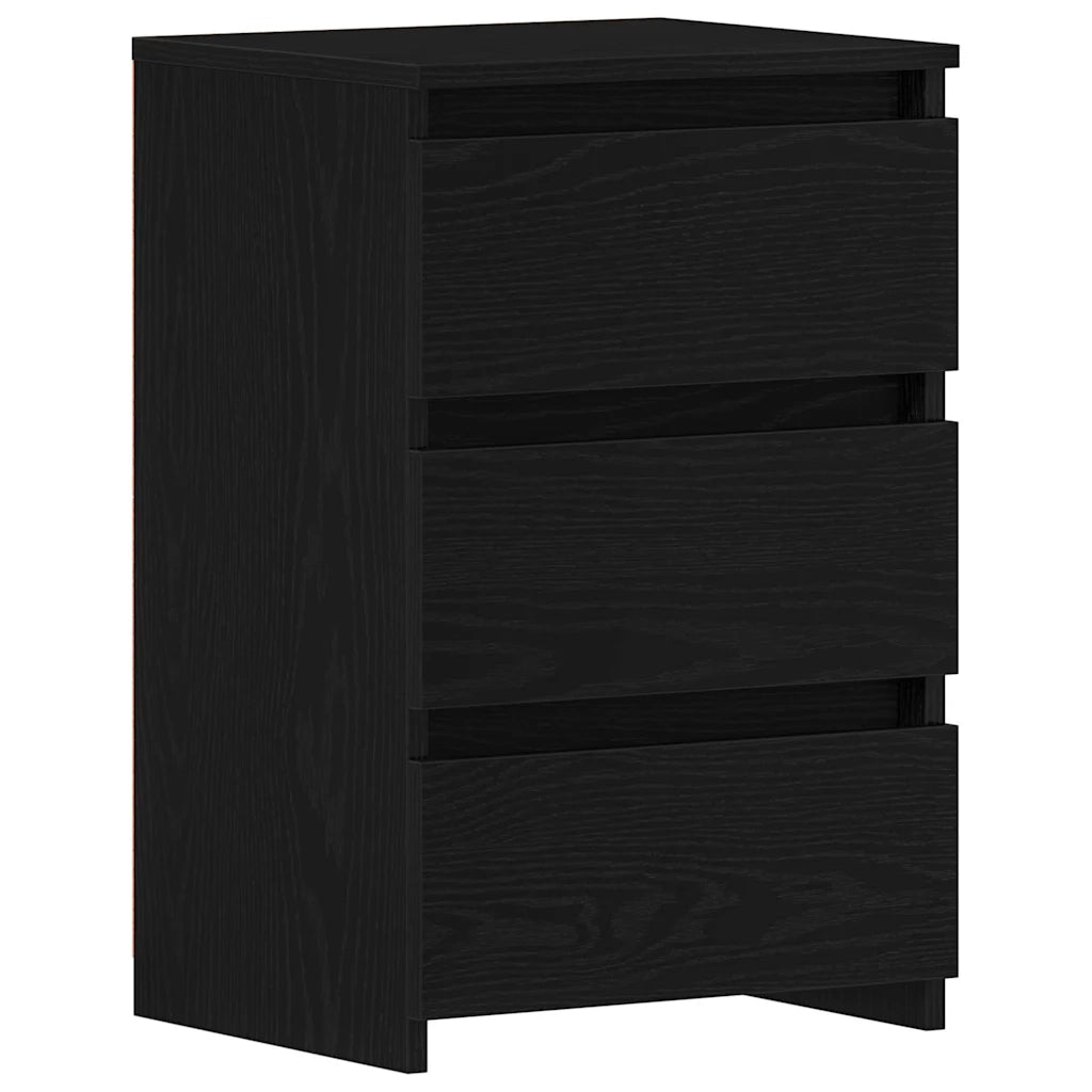 Set di 2 Comodini | Armadio da Notte | Mobiletto da notte Rovere Nero 40 x 35 x 62,5 cm