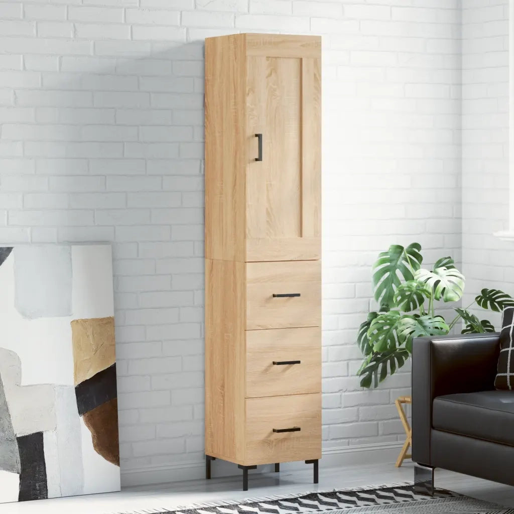 Credenza Rovere Sonoma 34,5x34x180 cm in Legno Multistrato 3200196