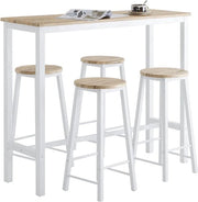 Set di tavolo da giardino con 4 sedie - 120 x 100 x 40 cm in legno