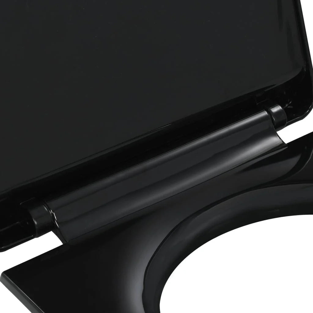 Sedile WC con chiusura ammortizzata tazza WC sedile WC bagno casa ristorante negozio hotel nero 02_0002909