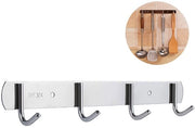 Ophanglijst in Acciaio Inox con Quattro Ganci Autoadesivi per Cucina e Bagno