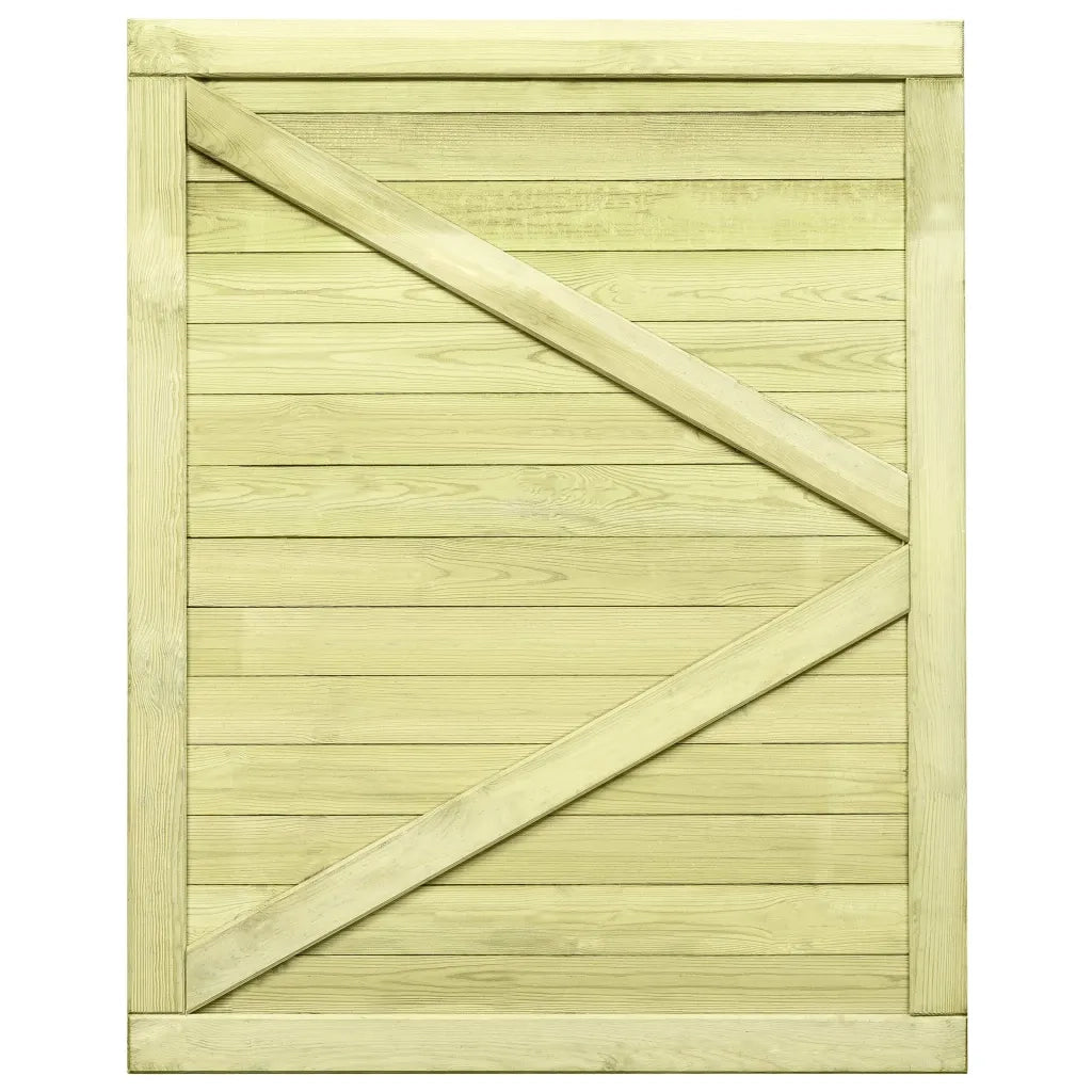 Cancello da Giardino in Legno di Pino Impregnato 125x100 cm 45334
