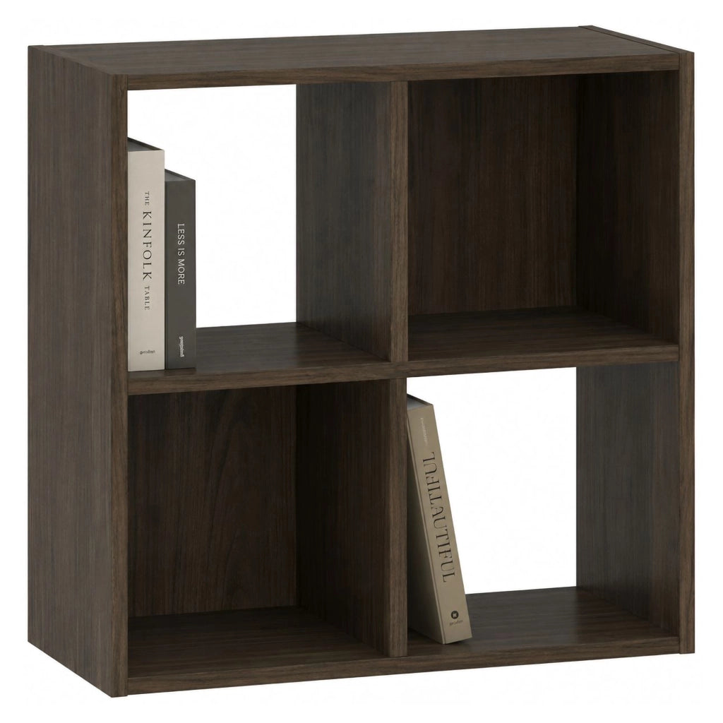 Biblioteca Liha, Libreria 2 Ripiani, 61x30x61h cm Marrone Noce