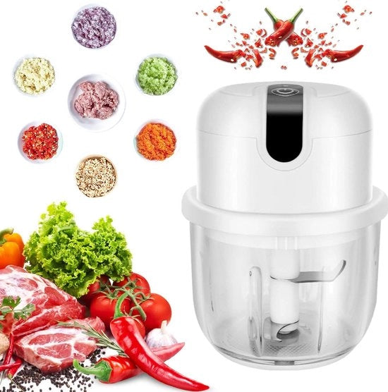 Molinello elettrico - 300 ml in 3 secondi - tagliaui elettronico senza fili - USB - adatto per uova/fruita/noci/carni