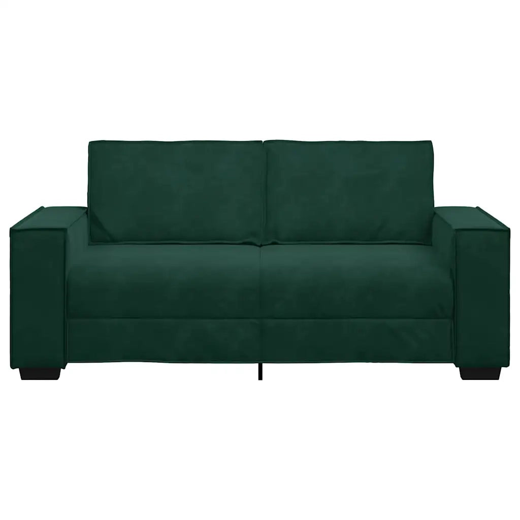 Divano a 2 Posti Verde Scuro 180x78x84 cm in Velluto 4105022