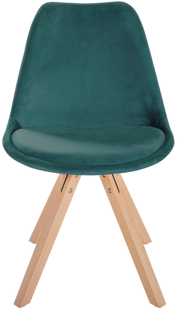 Sedia Sofia Velvet verde,natura (quadrato)