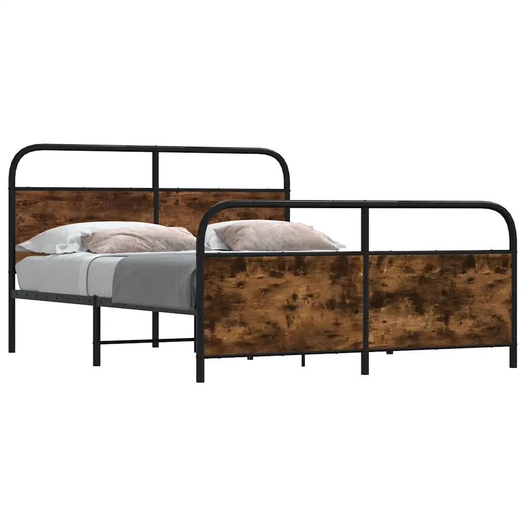 Giroletto senza Materaso in Metallo Rovere Fumo 180x200 cm