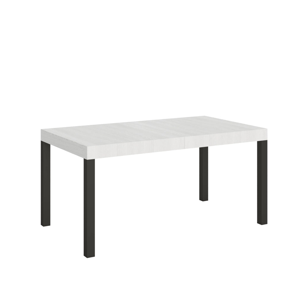 Tavolo allungabile 90x160/420 cm Every Bianco Frassino telaio Antracite