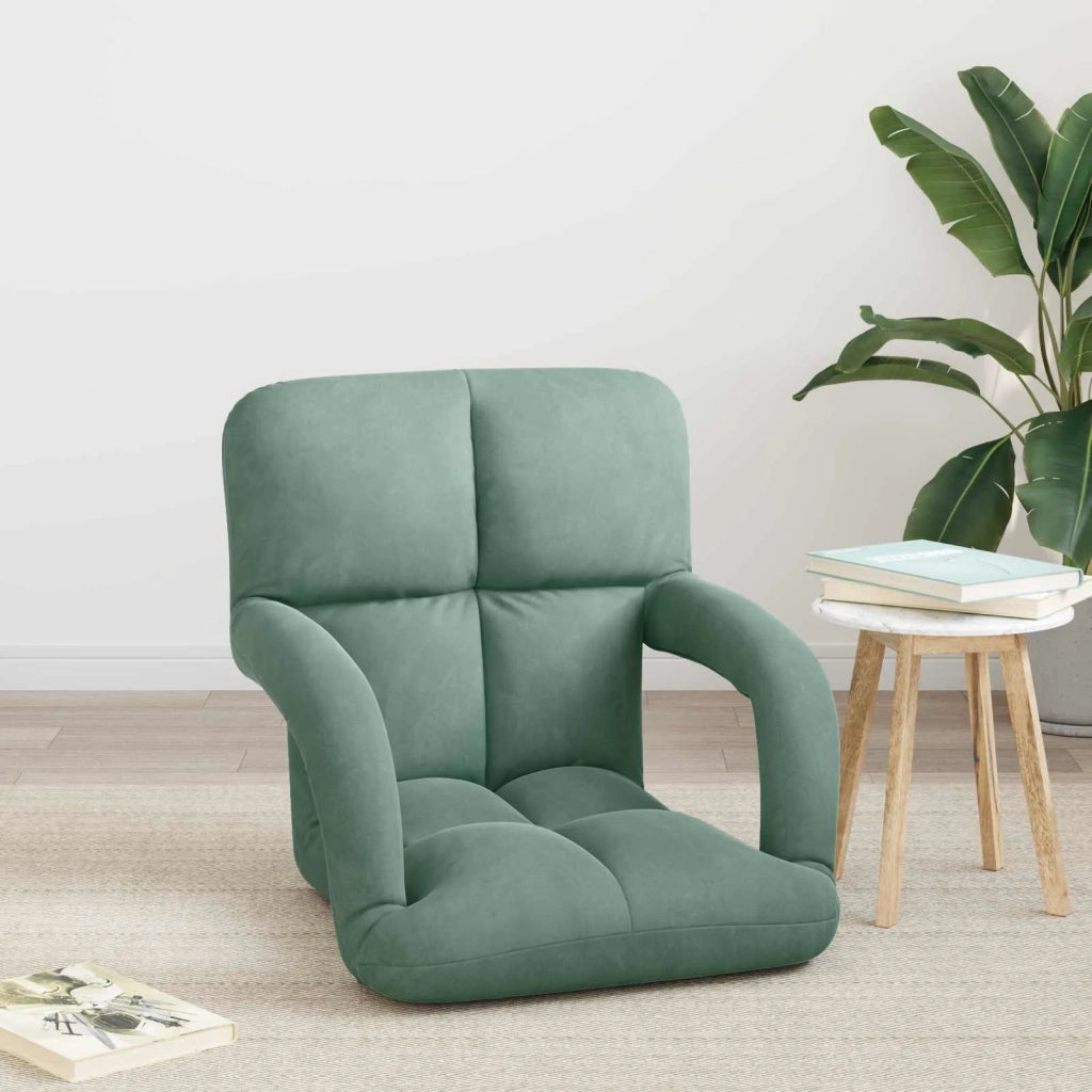 Sedia da Pavimento Verde Mare 58 x 62 x 58 cm Velluto 42028141